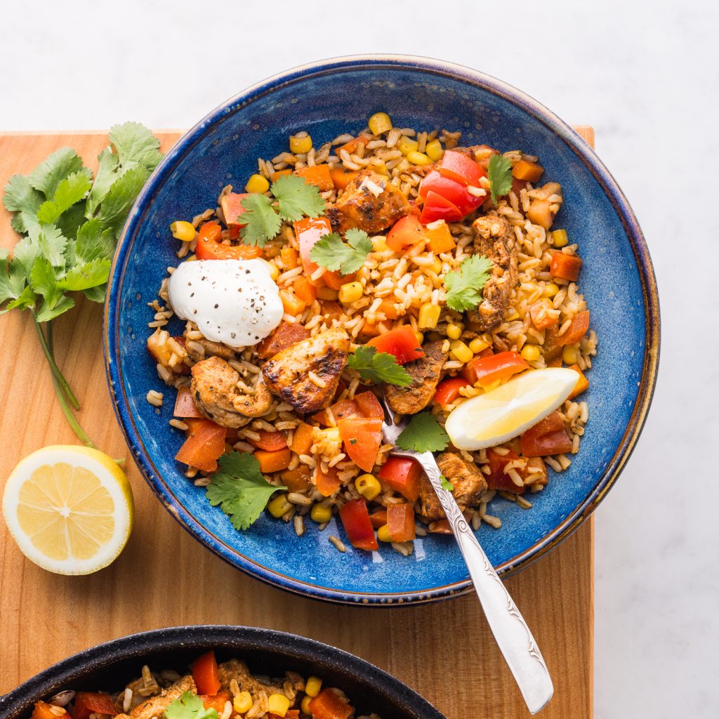 FS One Pan Cajun Chicken Rice with Sour Cream